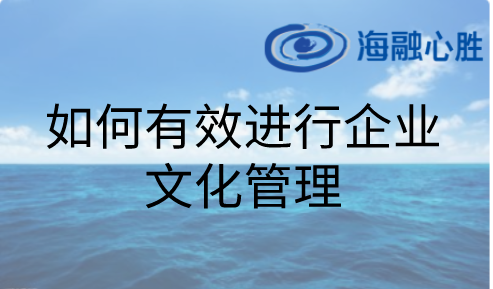如何有效進(jìn)行文化管理